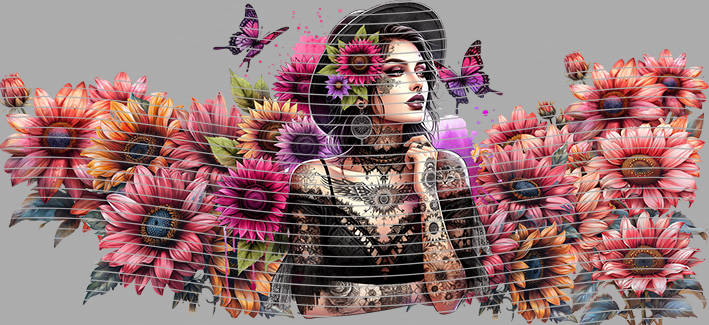 16oz Sunflower Girl-SU-287